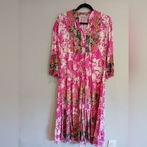 Floral Pink Maxi Dress